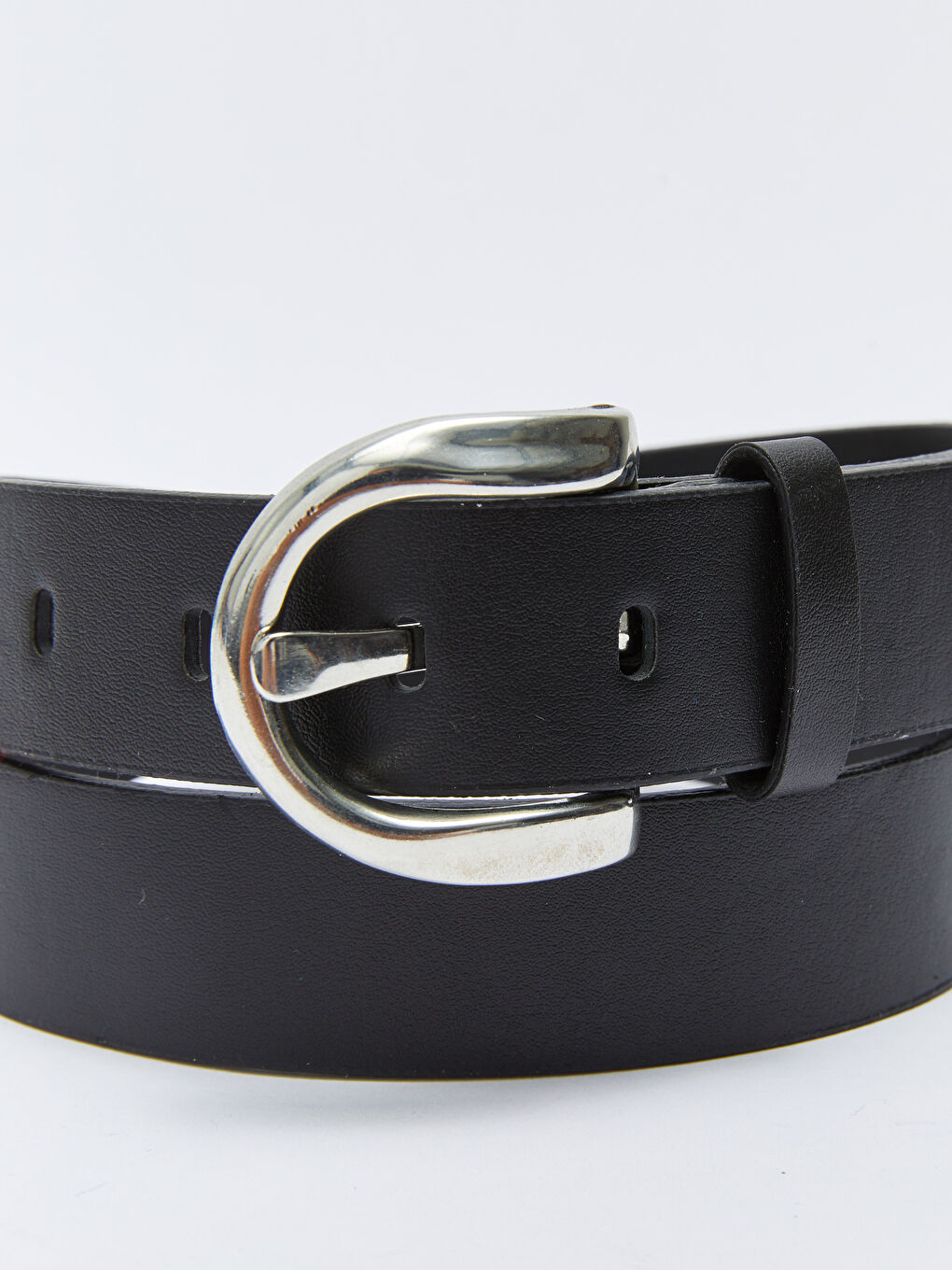 Siyah Deri Görünümlü Kadın Kemer-3