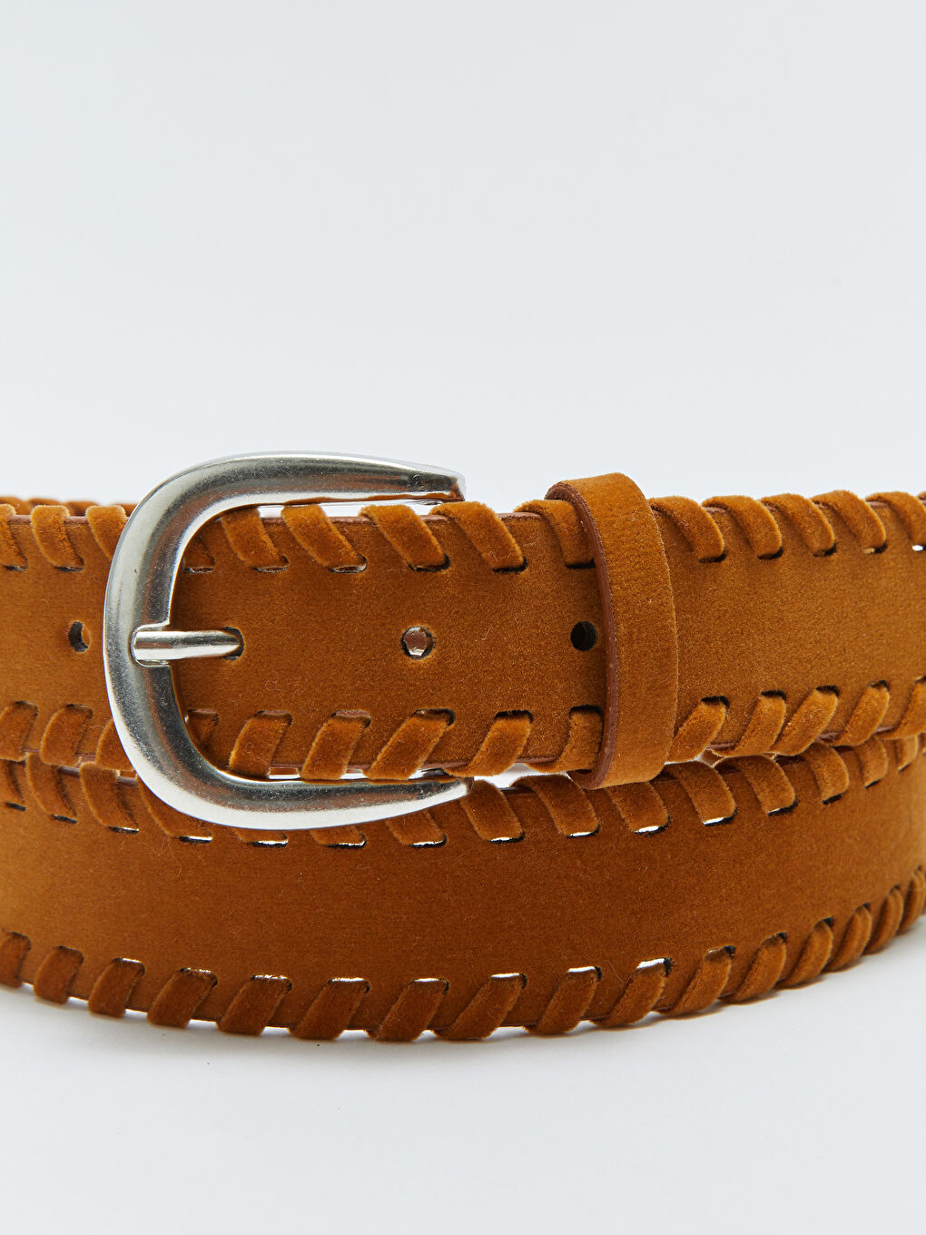 Kahverengi Süet Kadın Kemer-3