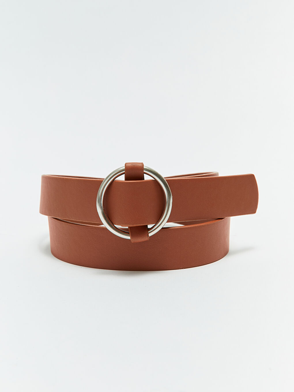 Siyah Deri Görünümlü Kadın Kemer 2'li-3