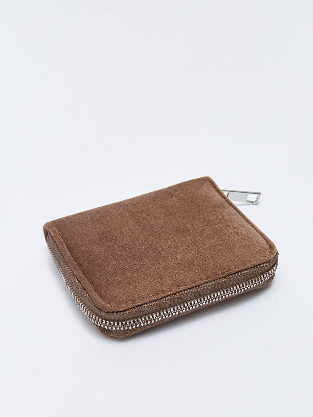 Kahverengi Kadife Kadın Cüzdan-1