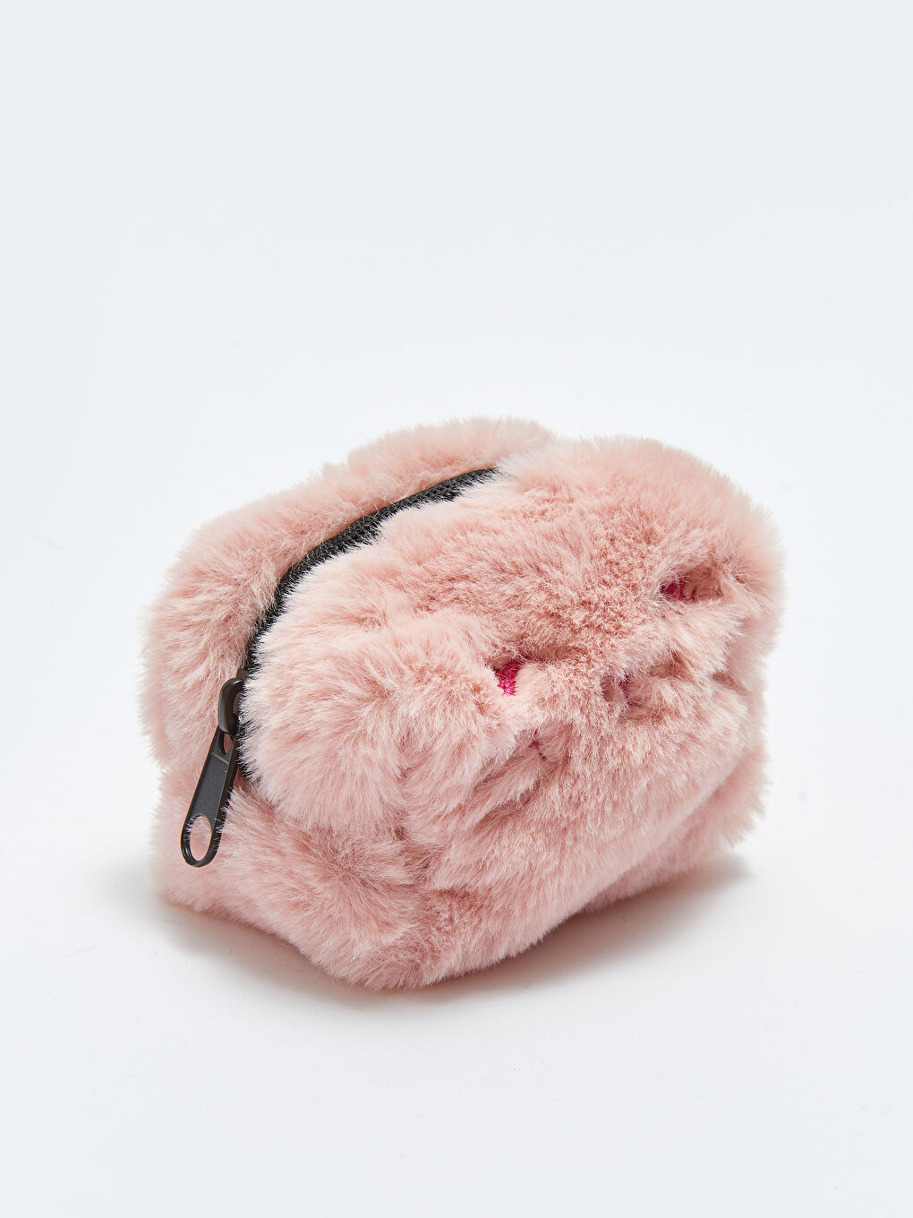 Pembe Pelüş Kadın Bozuk Para Cüzdanı-1