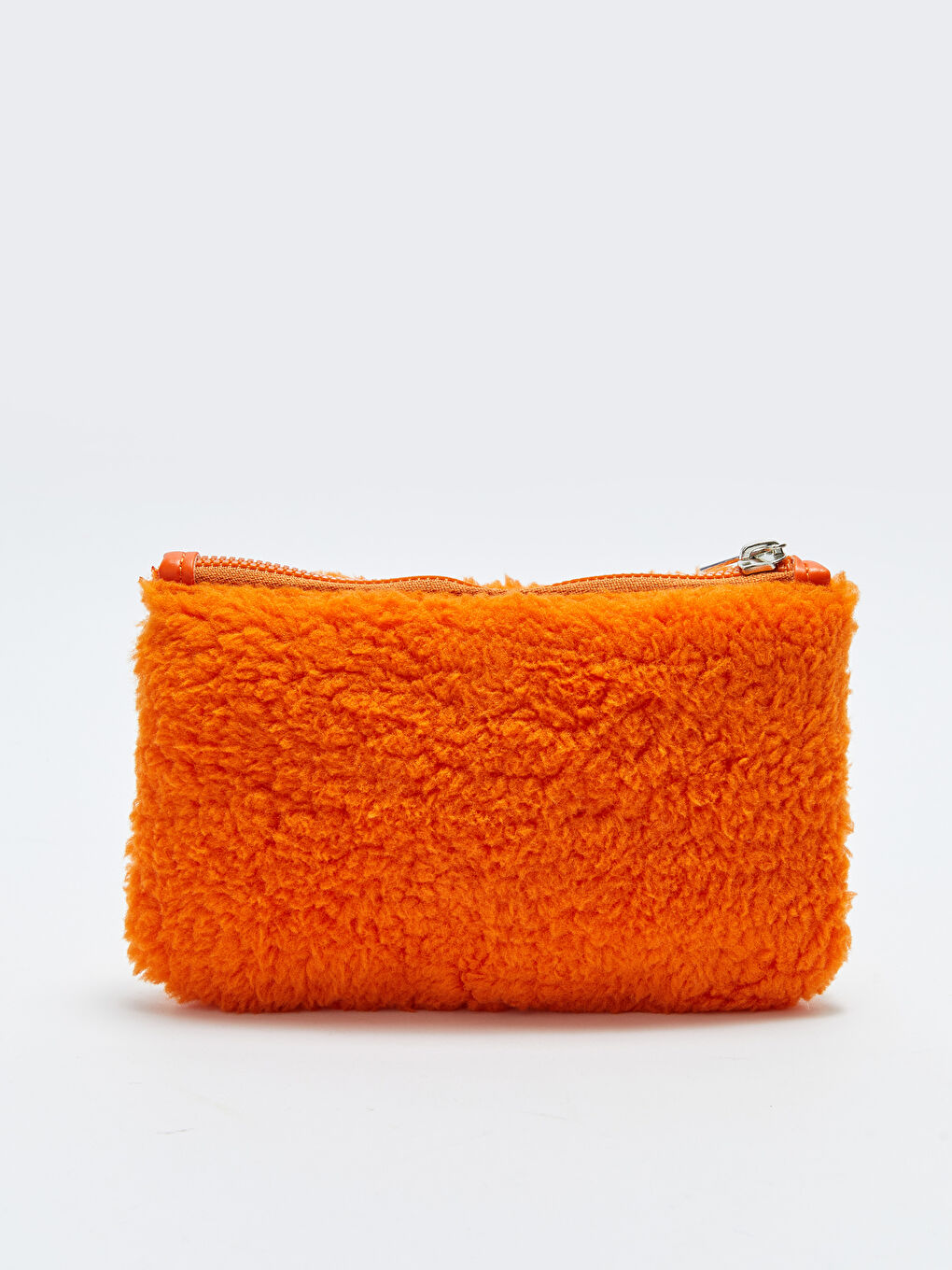 Turuncu Pelüş Etiket Baskılı Kadın Cüzdan-2