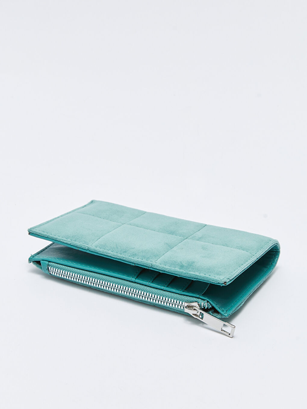 Yeşil Kadife Kadın Cüzdan-2