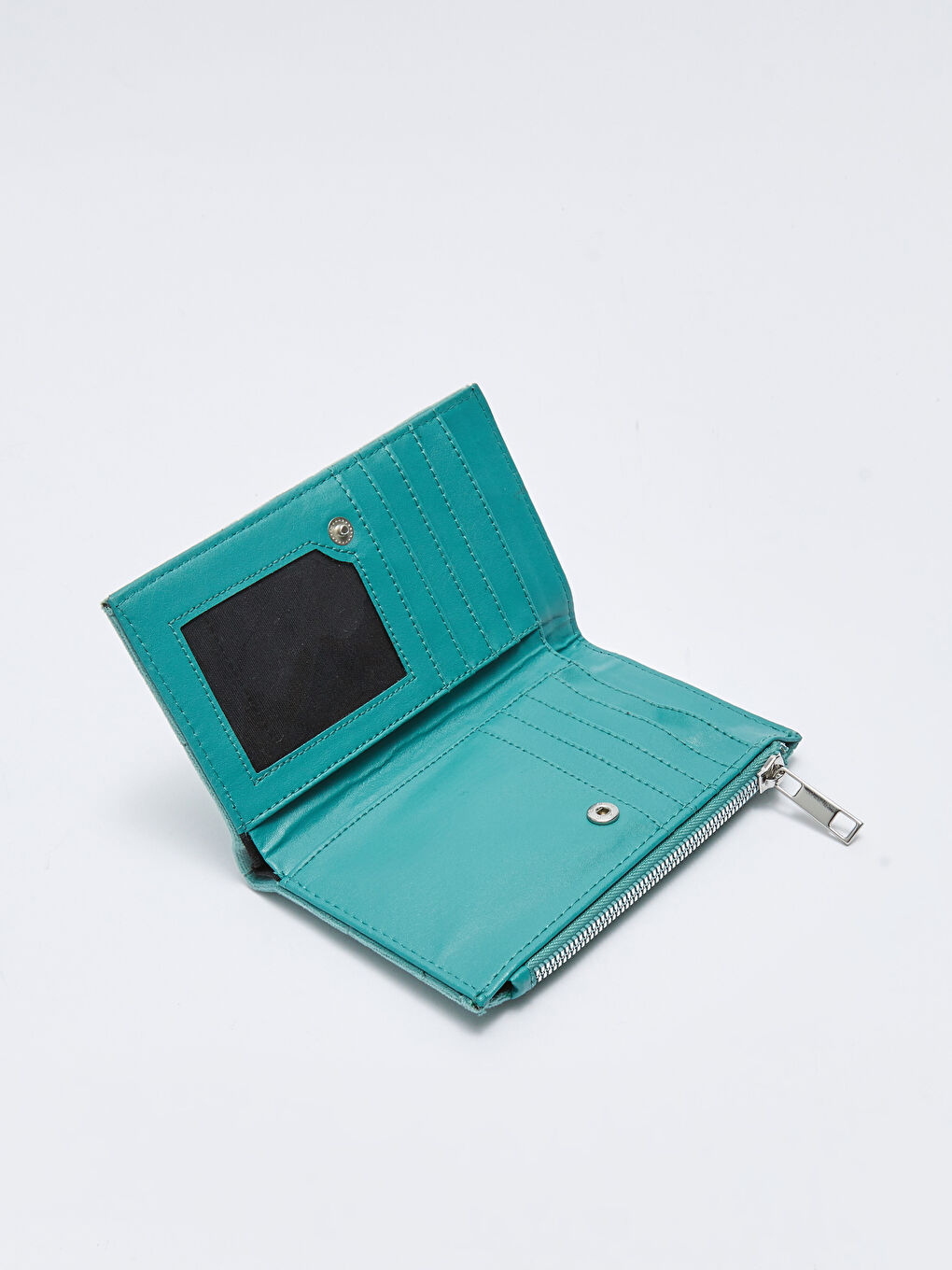 Yeşil Kadife Kadın Cüzdan-3