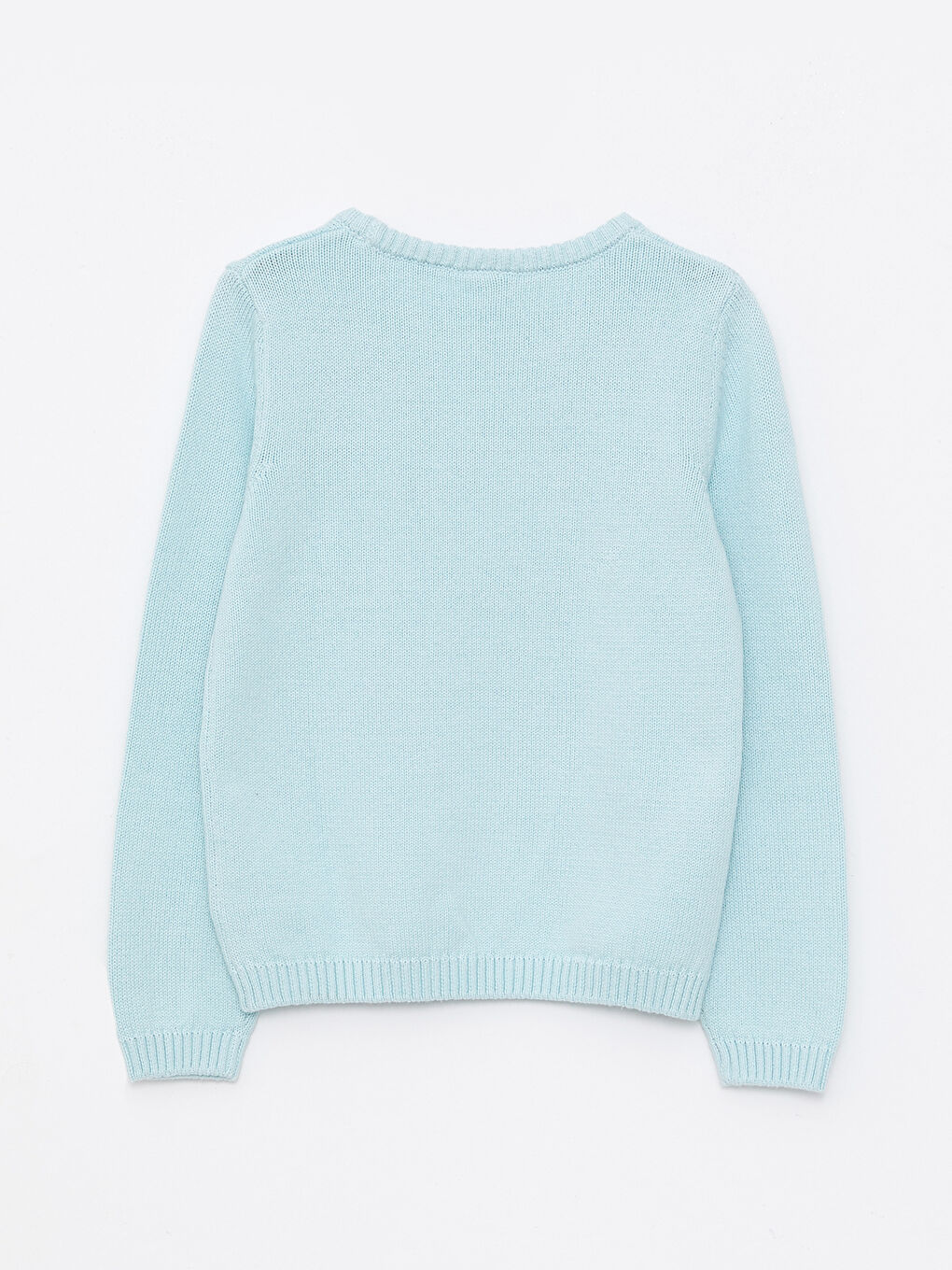 Crew Neck Embroidered Long Sleeve Girls' Knitwear Sweater-1