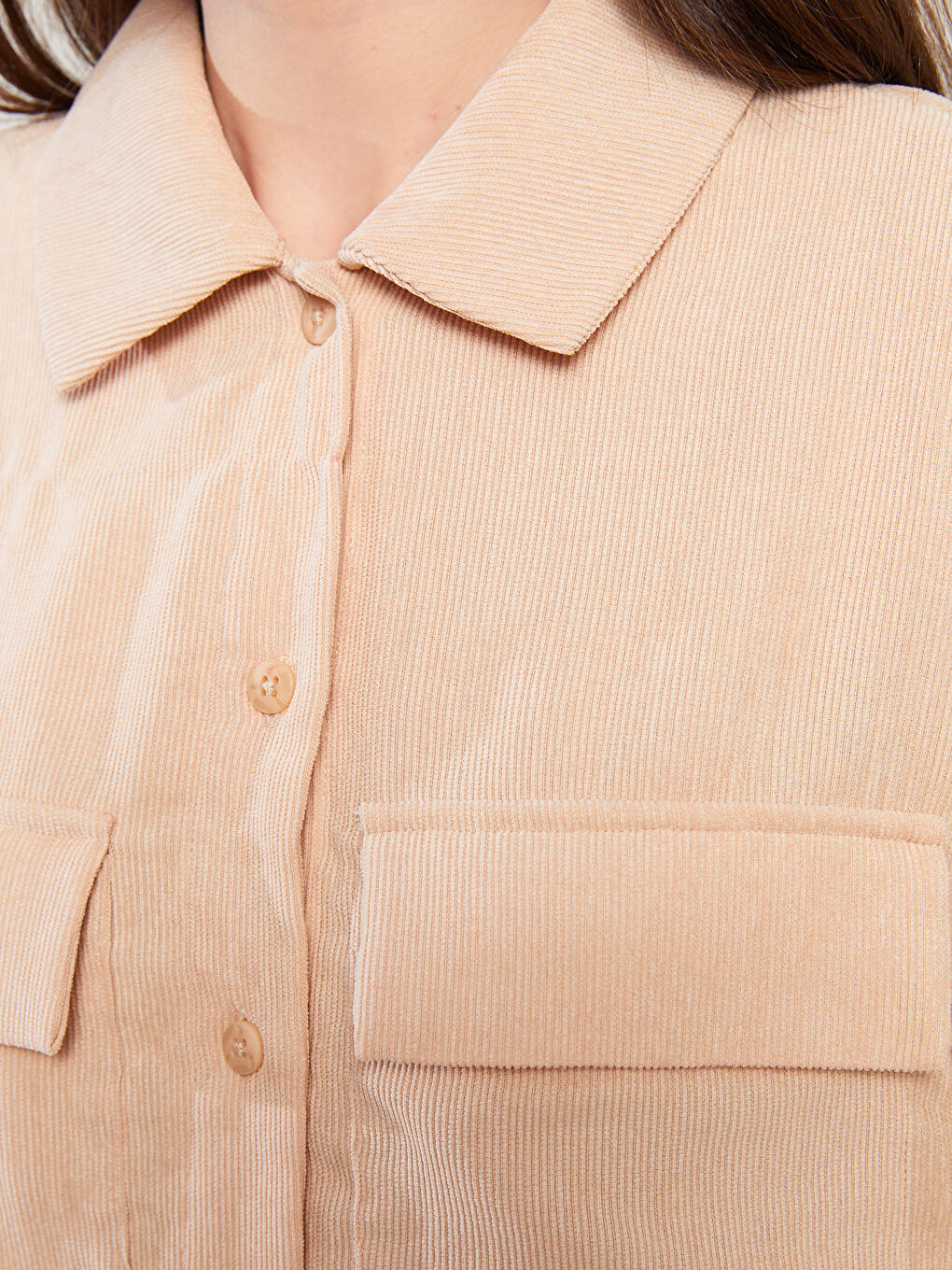 Plain Long Sleeve Women's Shirt Tunic-3