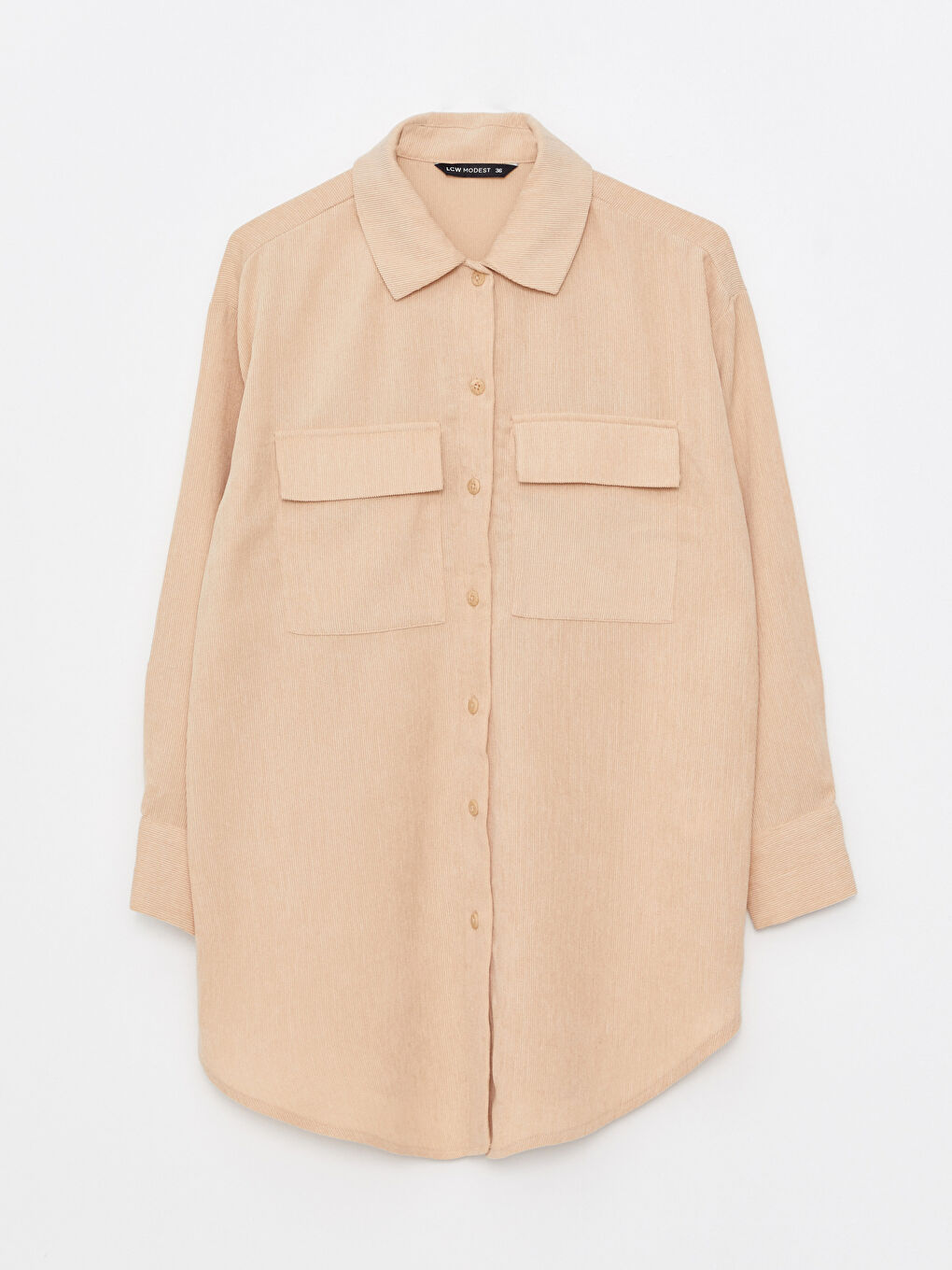 Plain Long Sleeve Women's Shirt Tunic-5