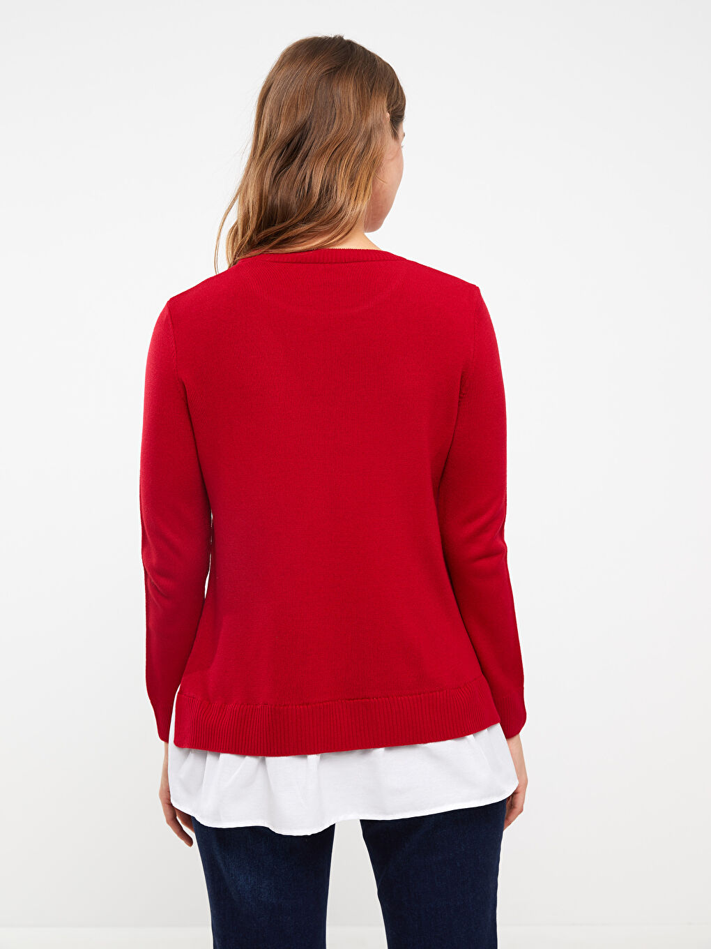 LCWAIKIKI Maternity Crew Neck Regular Long Sleeve Maternity Tricot Sweater -W2GE67Z8-SNJ
