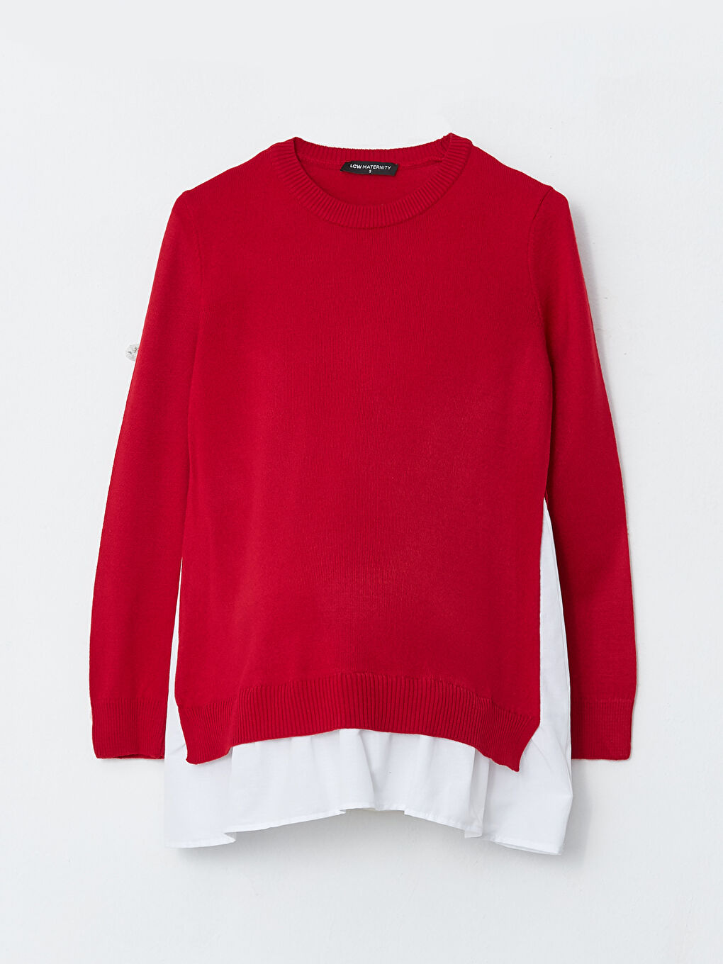 LCWAIKIKI Maternity Crew Neck Regular Long Sleeve Maternity Tricot Sweater -W2GE67Z8-SNJ
