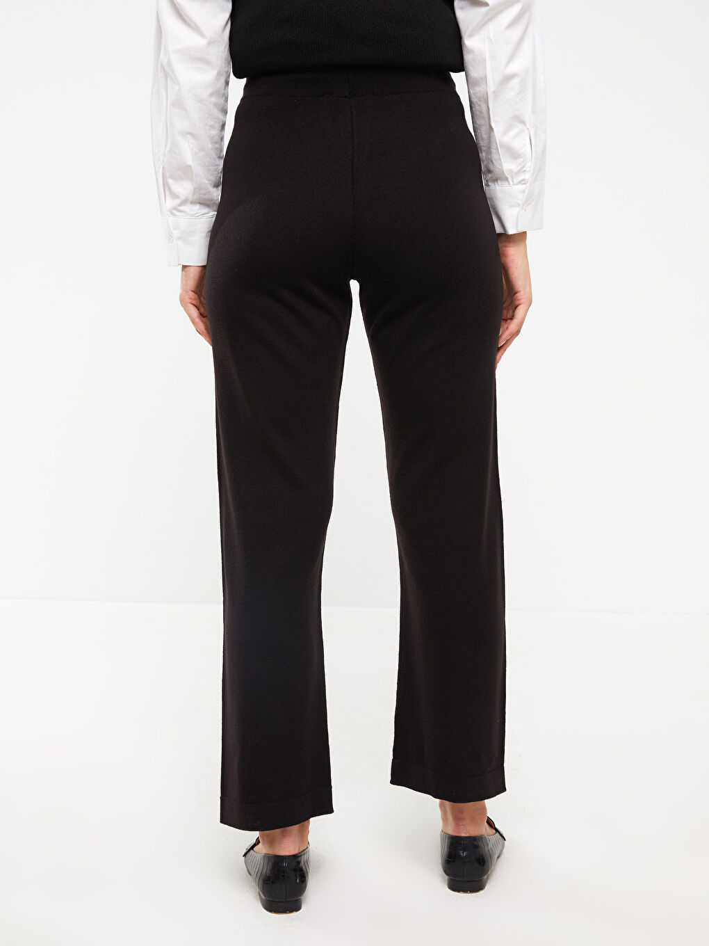 Croială Standard Regular Pantaloni Tricot pentru Gravide-3