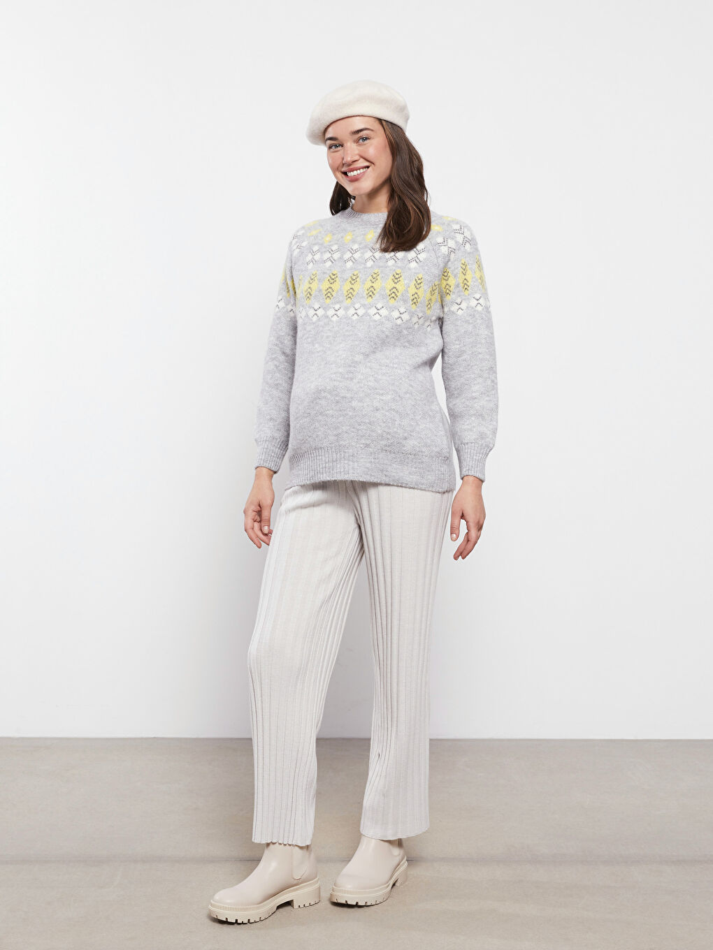 Standard Fit Regular Maternity Tricot Trousers-1