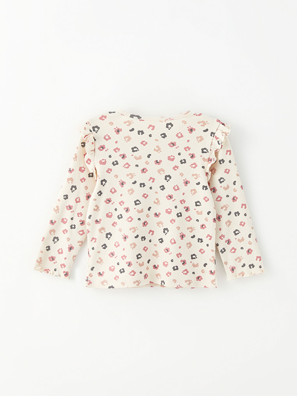 LCW baby Crew Neck Long Sleeve Printed Baby Girls' T-Shirt -W2GE99Z1-LRA
