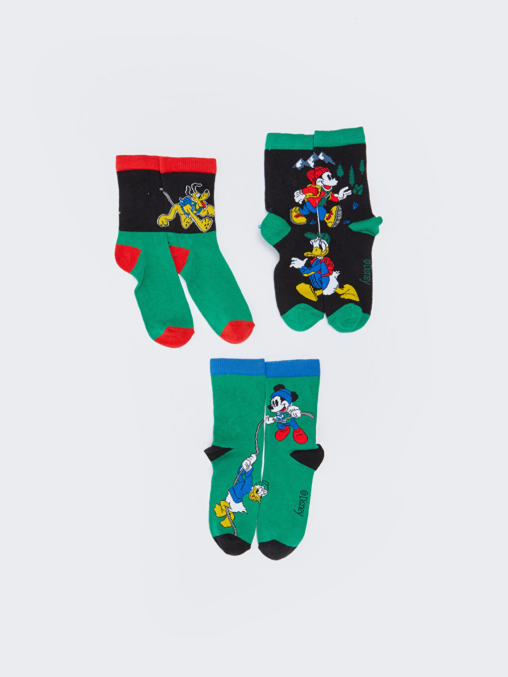 Karışık Mickey Mouse Desenli Erkek Çocuk Soket Çorap 5'li