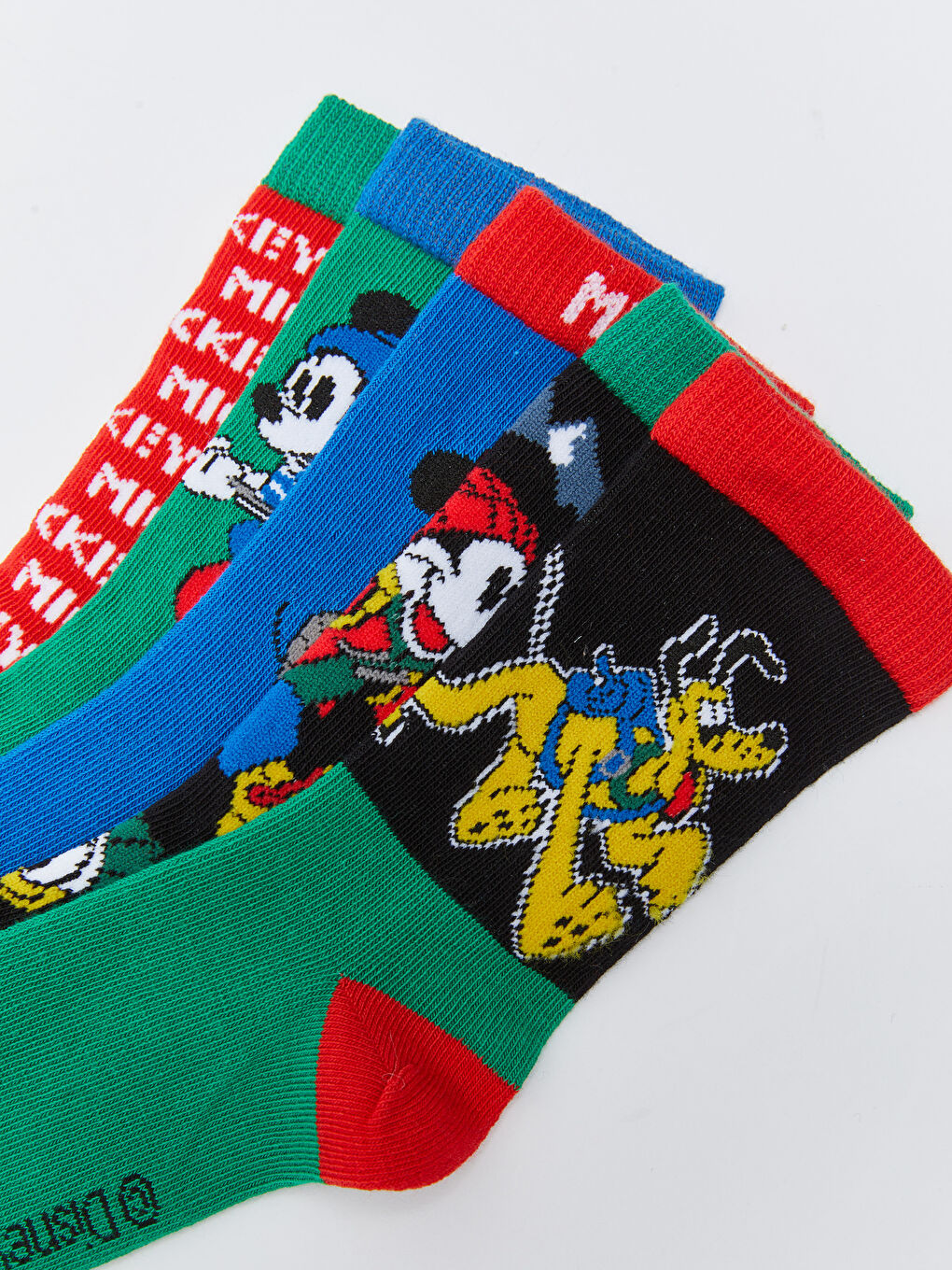 Karışık Mickey Mouse Desenli Erkek Çocuk Soket Çorap 5'li-3