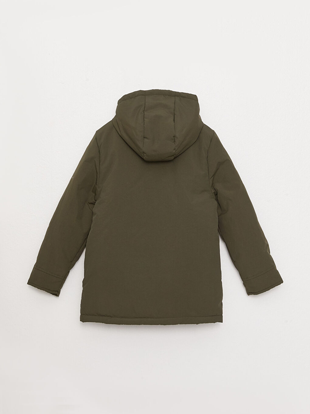 Yeşil Kapüşonlu Erkek Çocuk Kaban-1