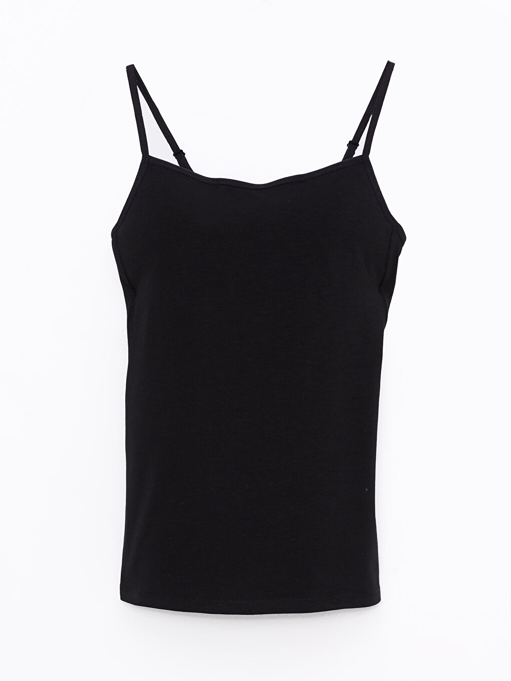 Siyah U Yaka Düz Askılı Kadın Atlet 2'li Paket-6