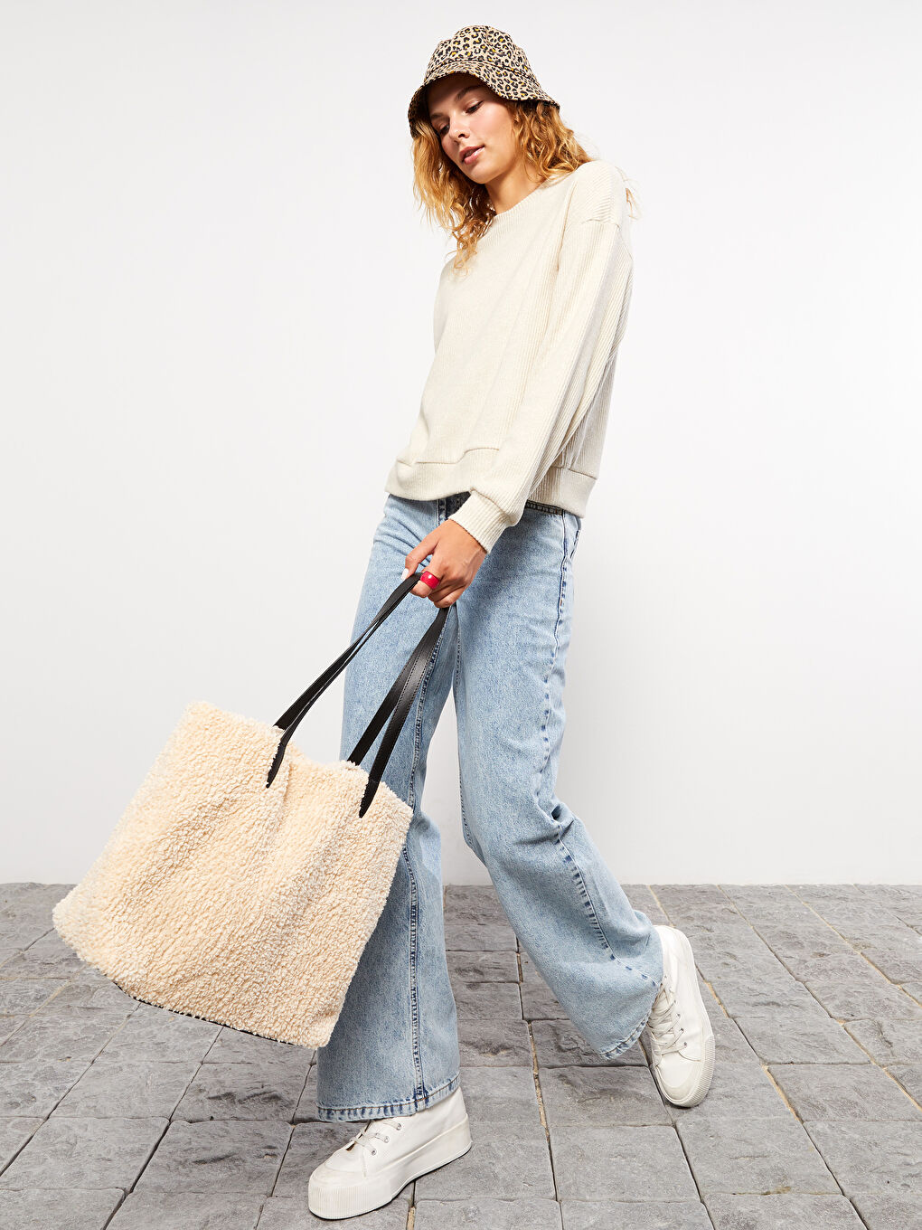 Plain Fur Women Shoulder Bag-2