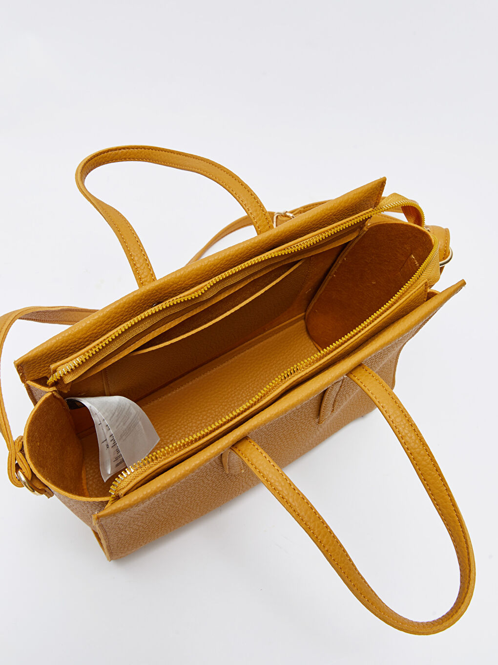 Sarı Deri Görünümlü Kadın Kol Çantası-2