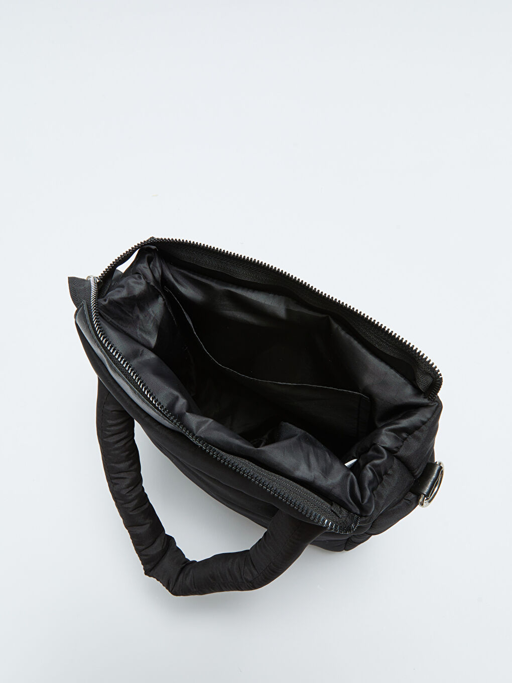 Siyah Paraşüt Kumaş Kadın Çapraz Çanta-6