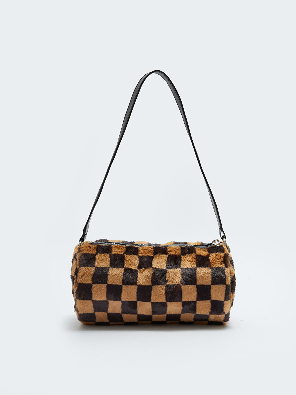 LCW ACCESSORIES Καρό Εκτυπωμένη Γυναικεία Τσάντα σε σχήμα Μπαγκέτα από Γούνα -W2GF89Z8-LQJ