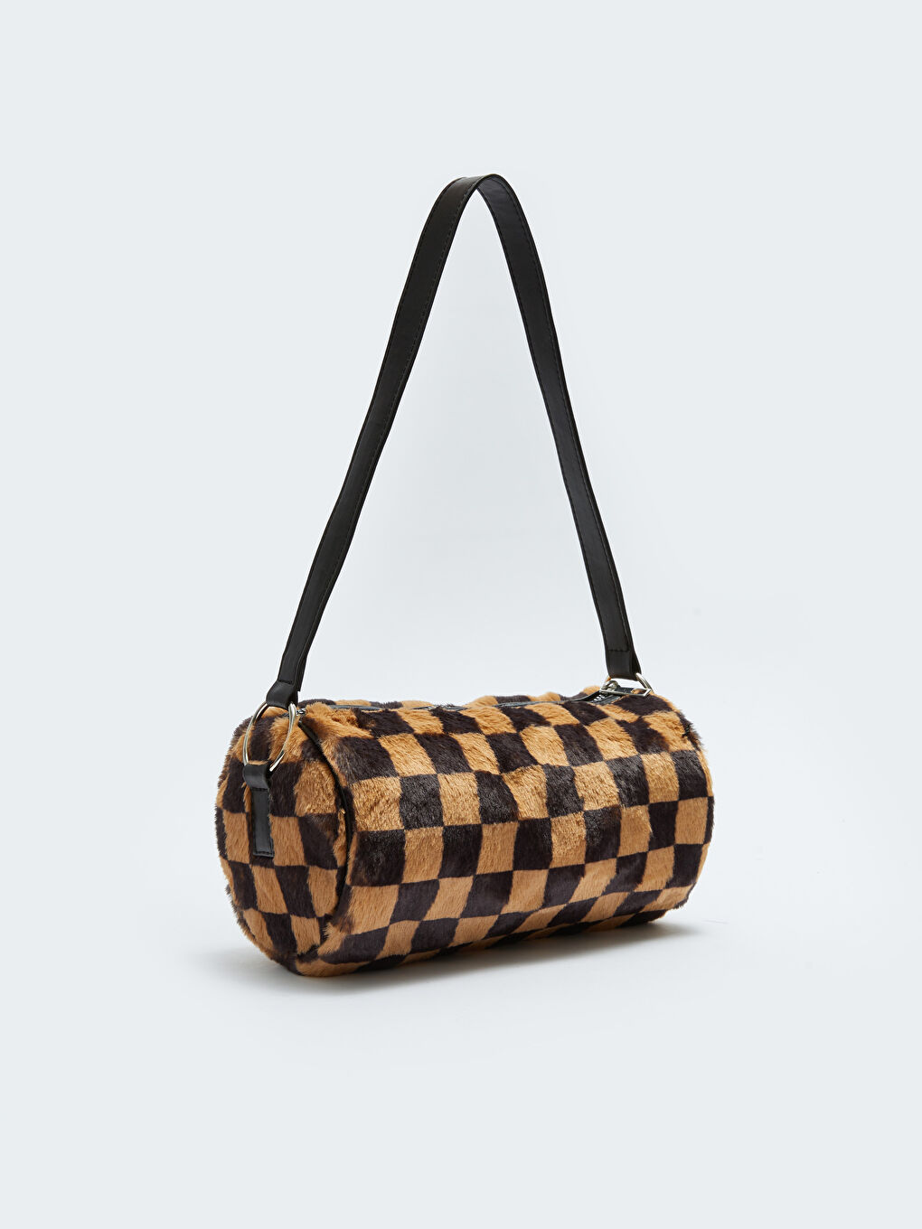 LCW ACCESSORIES Καρό Εκτυπωμένη Γυναικεία Τσάντα σε σχήμα Μπαγκέτα από Γούνα -W2GF89Z8-LQJ