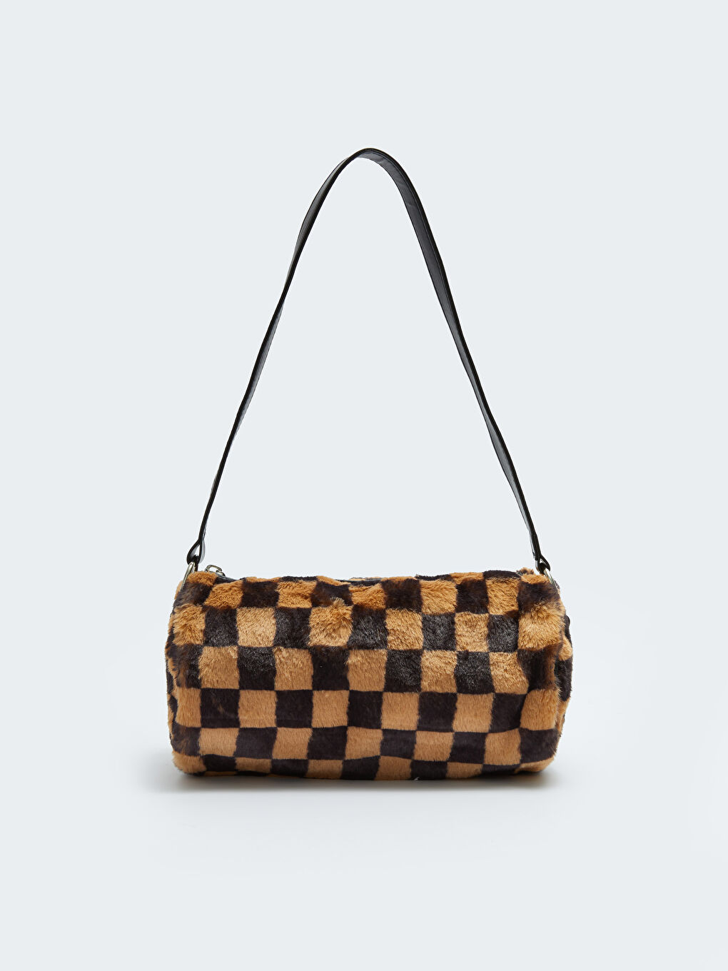 LCW ACCESSORIES Καρό Εκτυπωμένη Γυναικεία Τσάντα σε σχήμα Μπαγκέτα από Γούνα -W2GF89Z8-LQJ