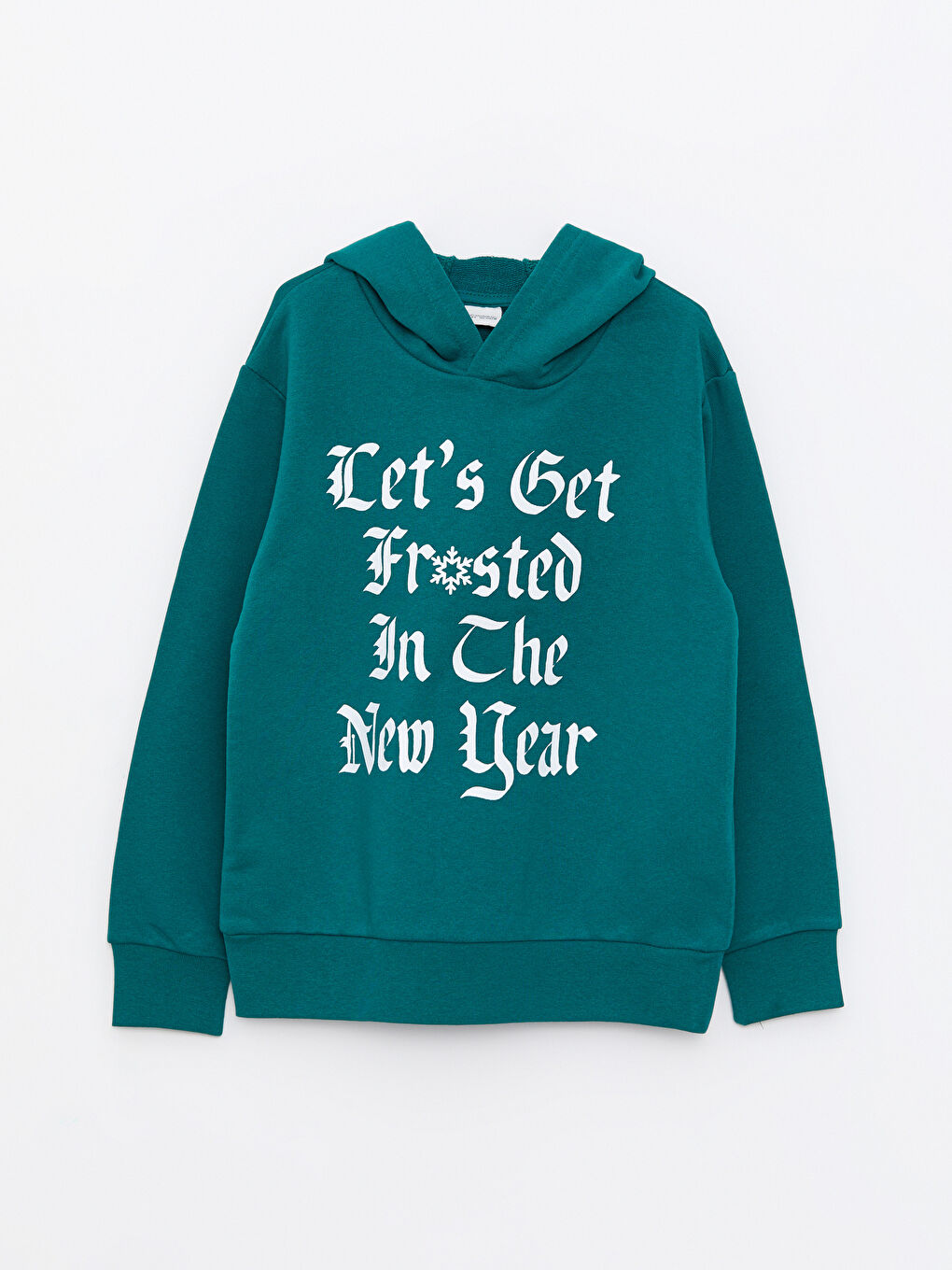 سويت شيرت بكابوش مطبوع كم طويل و بنطلون رياضي للأولاد-1