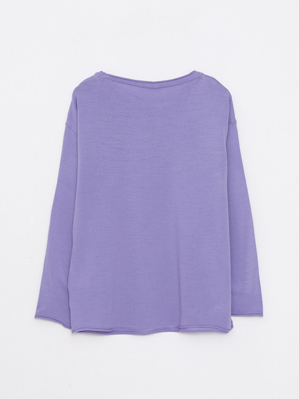 Slash Neck Plain Long Sleeve Women's Knitwear Sweater-5