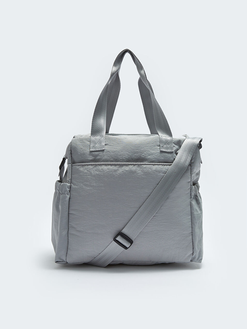 Gri Paraşüt Kumaş Kadın Spor Çantası-3