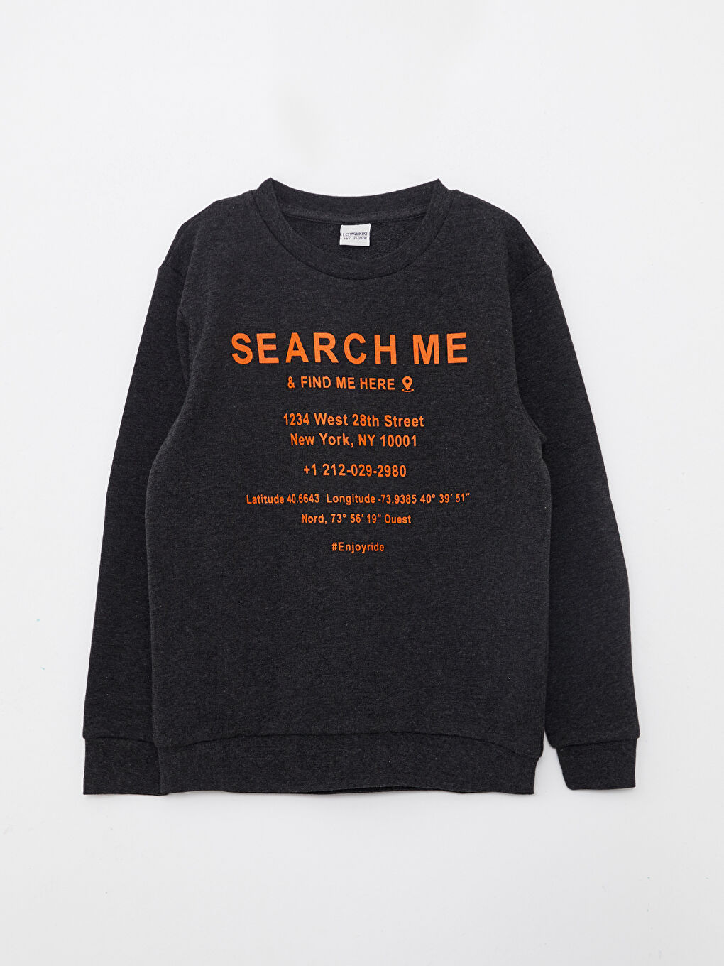 LCW Kids Crew Neck Printed Long Sleeve Boys' Sweatshirt and Tracksuit Bottoms -W2GG82Z4-DW2