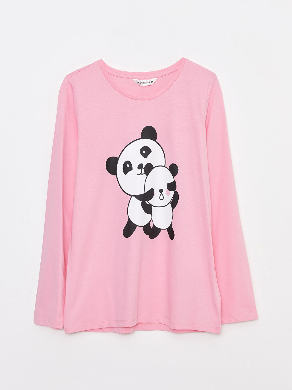 Crew Neck Printed Long Sleeve Women's Pyjama Set-8