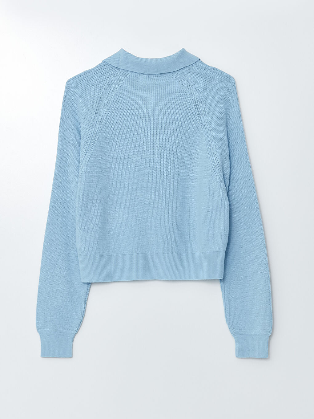 Mavi Polo Yaka Kadın Triko Kazak-6