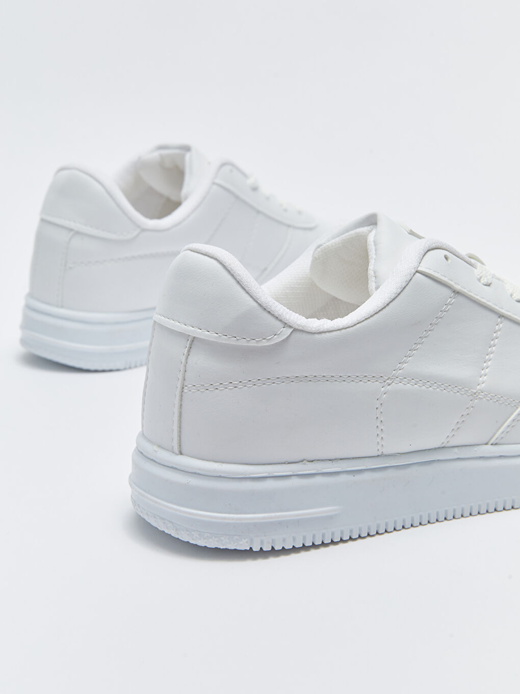 Beyaz Bağcıklı Erkek Spor Ayakkabı-4