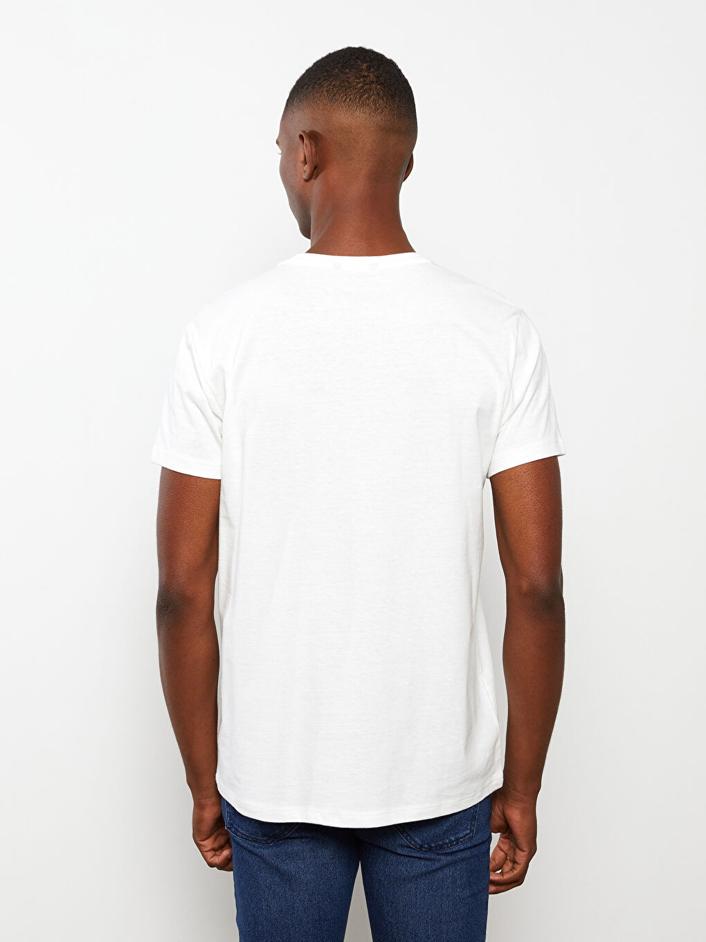 LC Waikiki Crew Neck Short Sleeve Printed Combed Cotton Men's T-shirt -W2GH54Z8-R5B