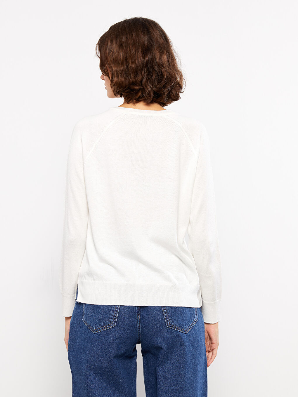LCW Vision Rundhalsausschnitt Schlicht Langarm Damen Strickpullover -W2GI75Z8-R9J