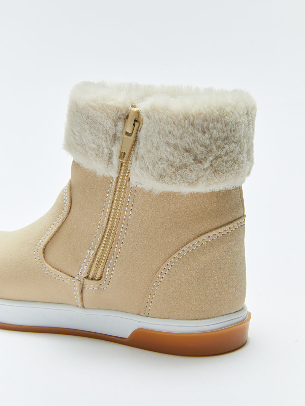 Faux Leather Zippered Girls' Boots-2