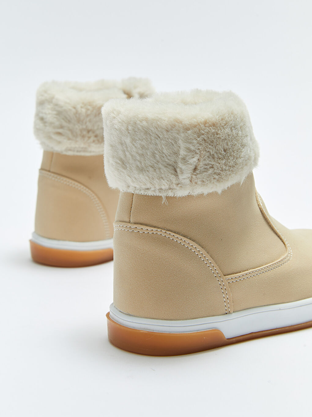 Faux Leather Zippered Girls' Boots-3