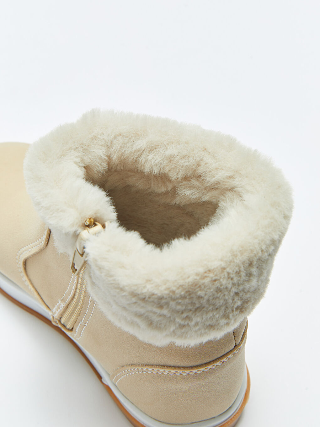 Faux Leather Zippered Girls' Boots-4