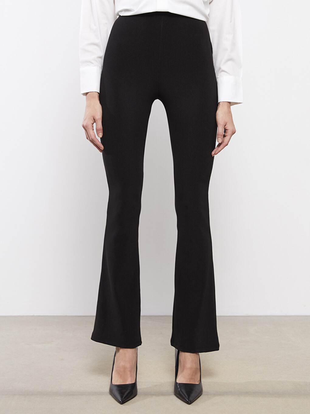 Women's Elasticated Waist Plain Sweatpants-2