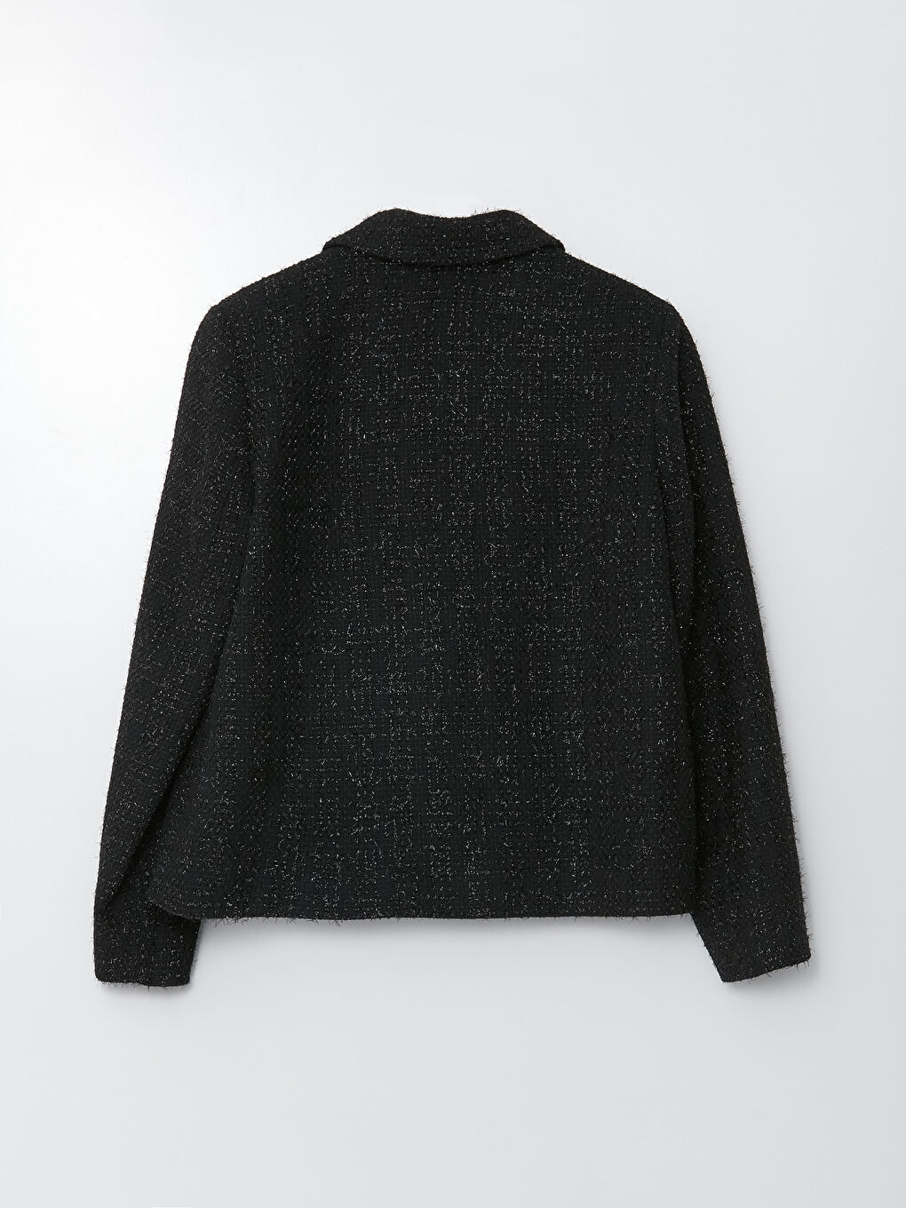 Shirt Neck Self Patterned Long Sleeve Women's Jacket-12