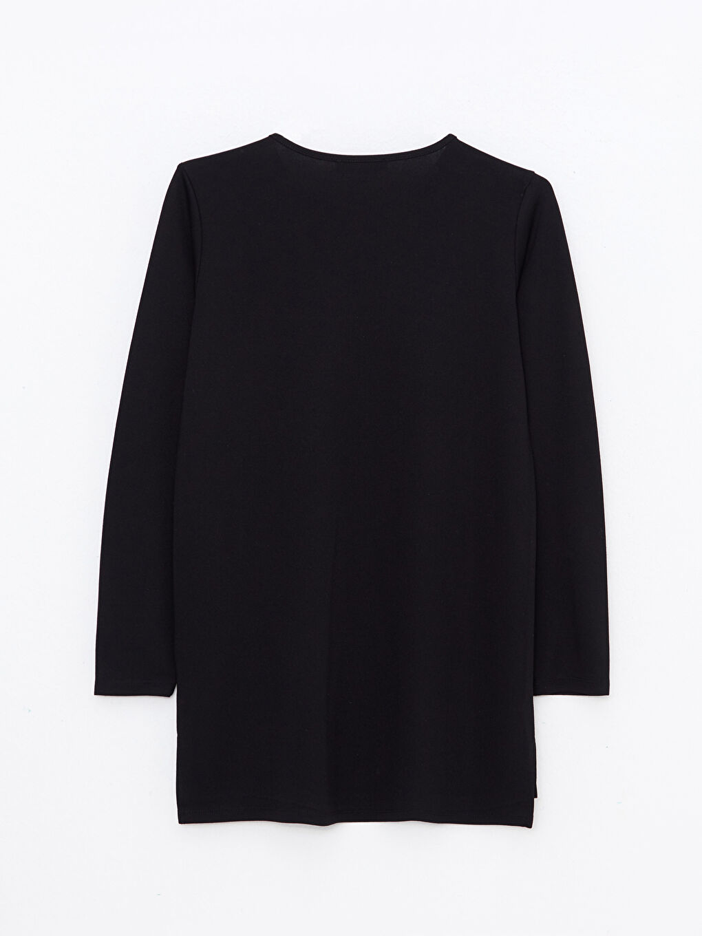 Siyah Bisiklet Yaka Pul Payet İşlemeli Uzun Kollu Kadın Tunik-5