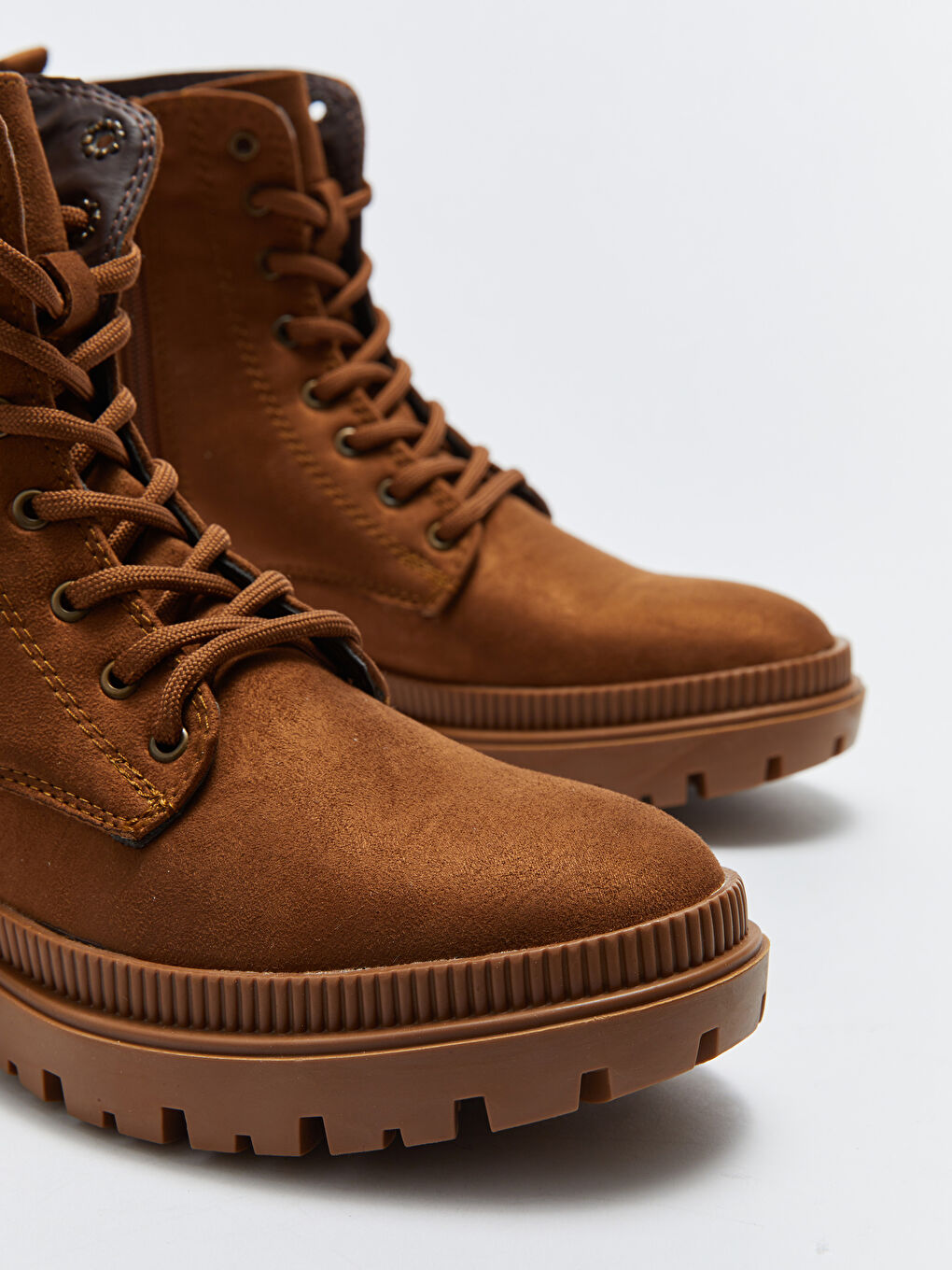 Kahverengi Kadın Süet Bağcıklı Bot-2