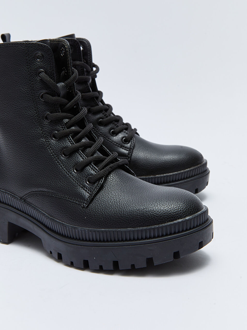 Siyah Kadın Süet Bağcıklı Bot-3