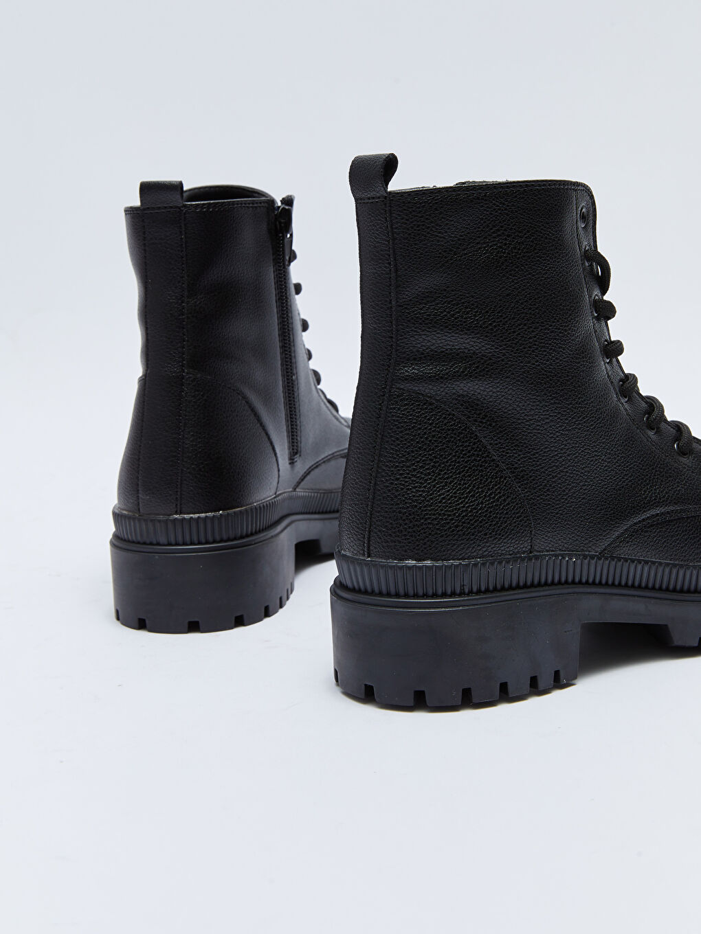 Siyah Kadın Süet Bağcıklı Bot-4