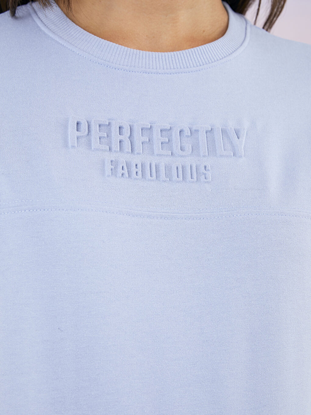 Lacivert Bisiklet Yaka Baskılı Uzun Kollu Hamile Sweatshirt Tunik-3