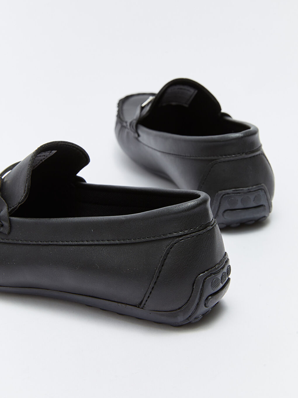 Siyah Deri Görünümlü Erkek Loafer Ayakkabı-4