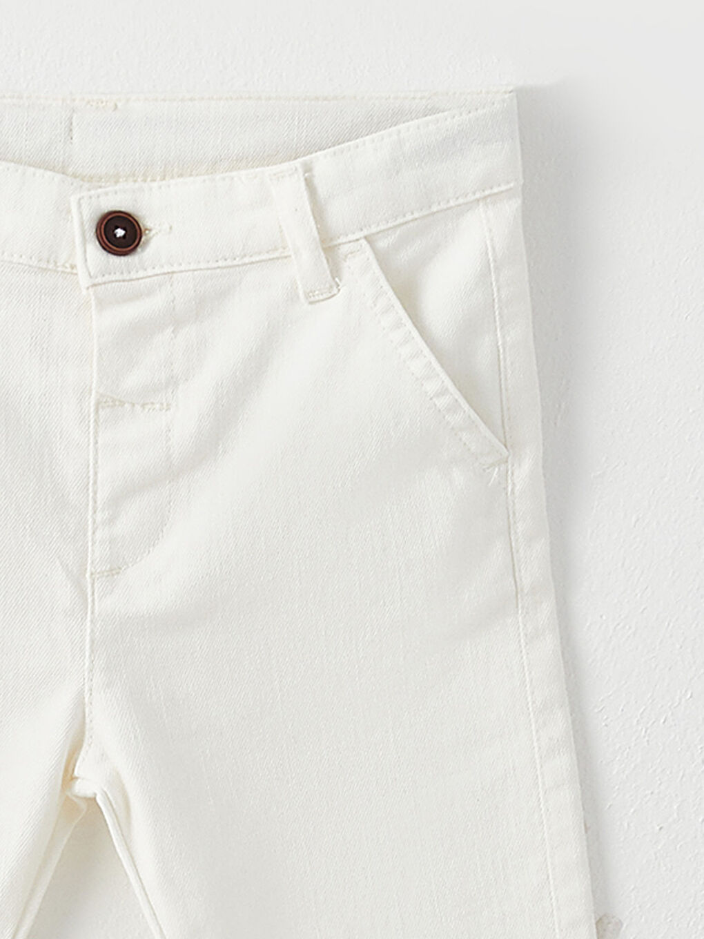 Ekru Basic Erkek Bebek Pantolon-2