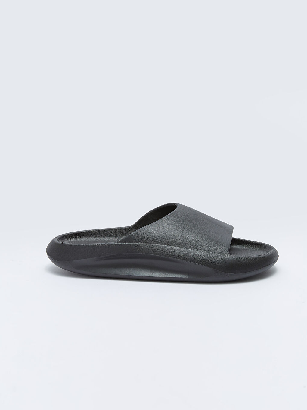 Siyah Düz Tek Bantlı Erkek Terlik-1