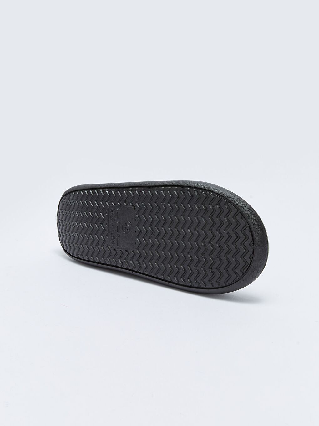 Siyah Düz Tek Bantlı Erkek Terlik-3