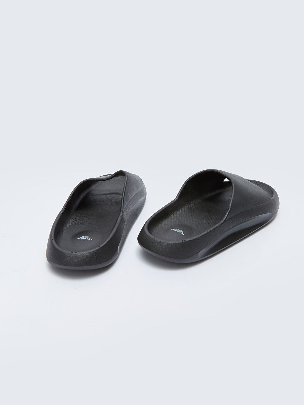 Siyah Düz Tek Bantlı Erkek Terlik-4